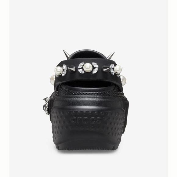 Simone Rocha x crocs stomp clogs shoes w pearl and crystal charms w9 m 7. - Picture 5 of 6